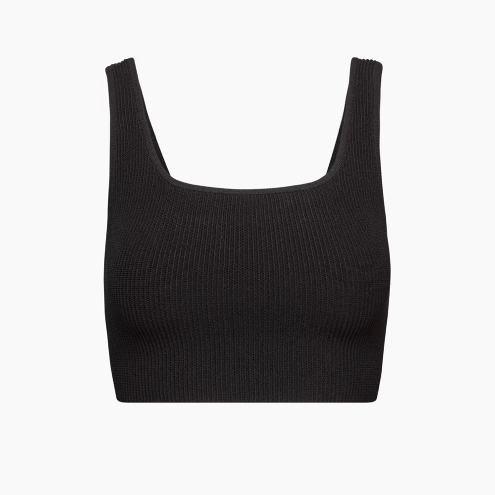 Babaton Sculpt Knit Square Neck Crop Tank